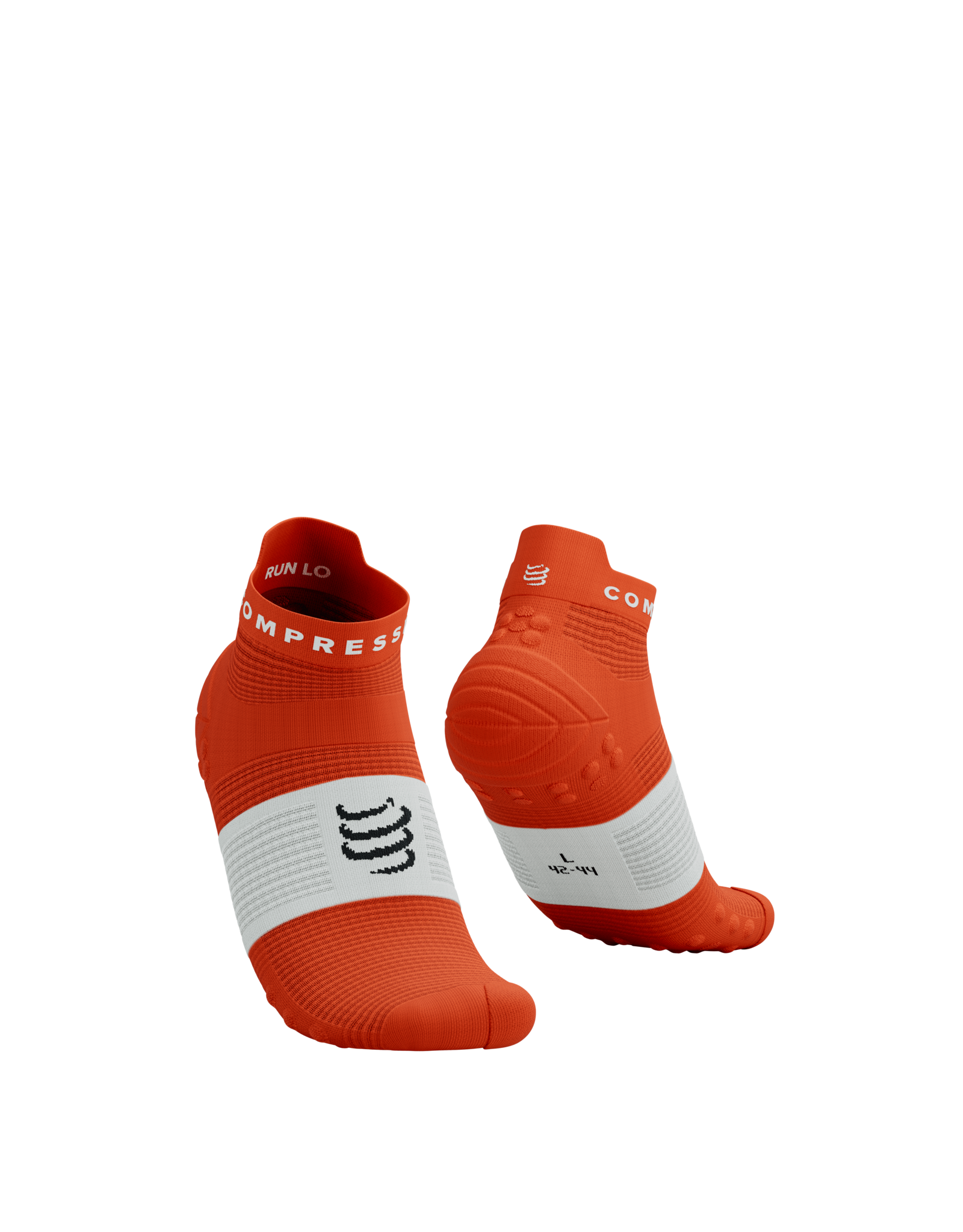 Compressport Pro Racing Socks V4.0 Run Low - Tigerlily/White