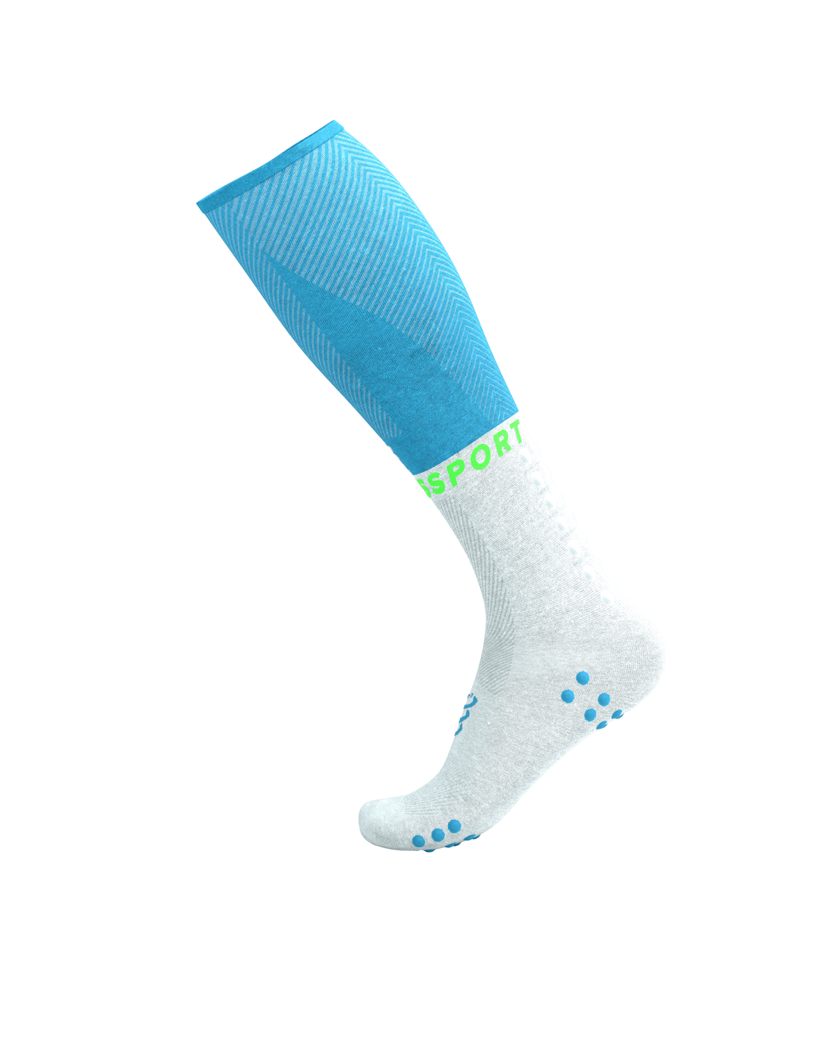 Compressport Full Socks Oxygen - Norse Blue/Neon Green