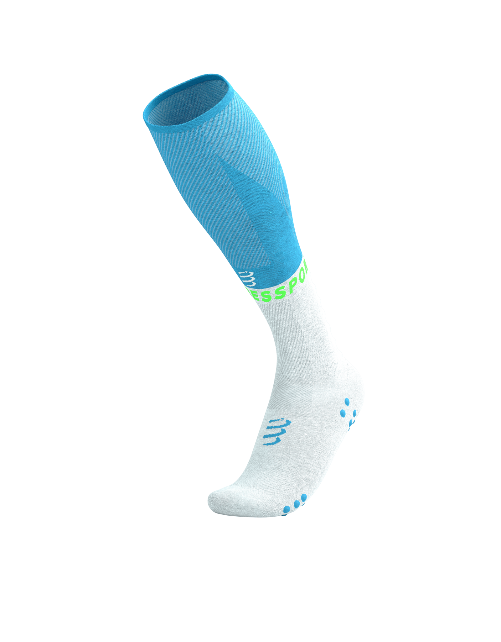 Compressport Full Socks Oxygen - Norse Blue/Neon Green