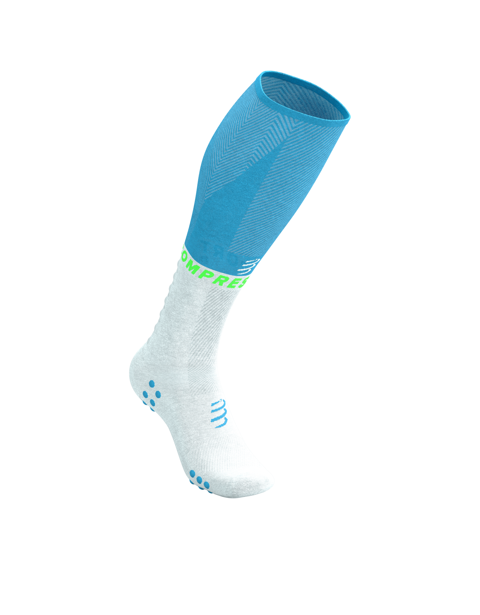 Compressport Full Socks Oxygen - Norse Blue/Neon Green
