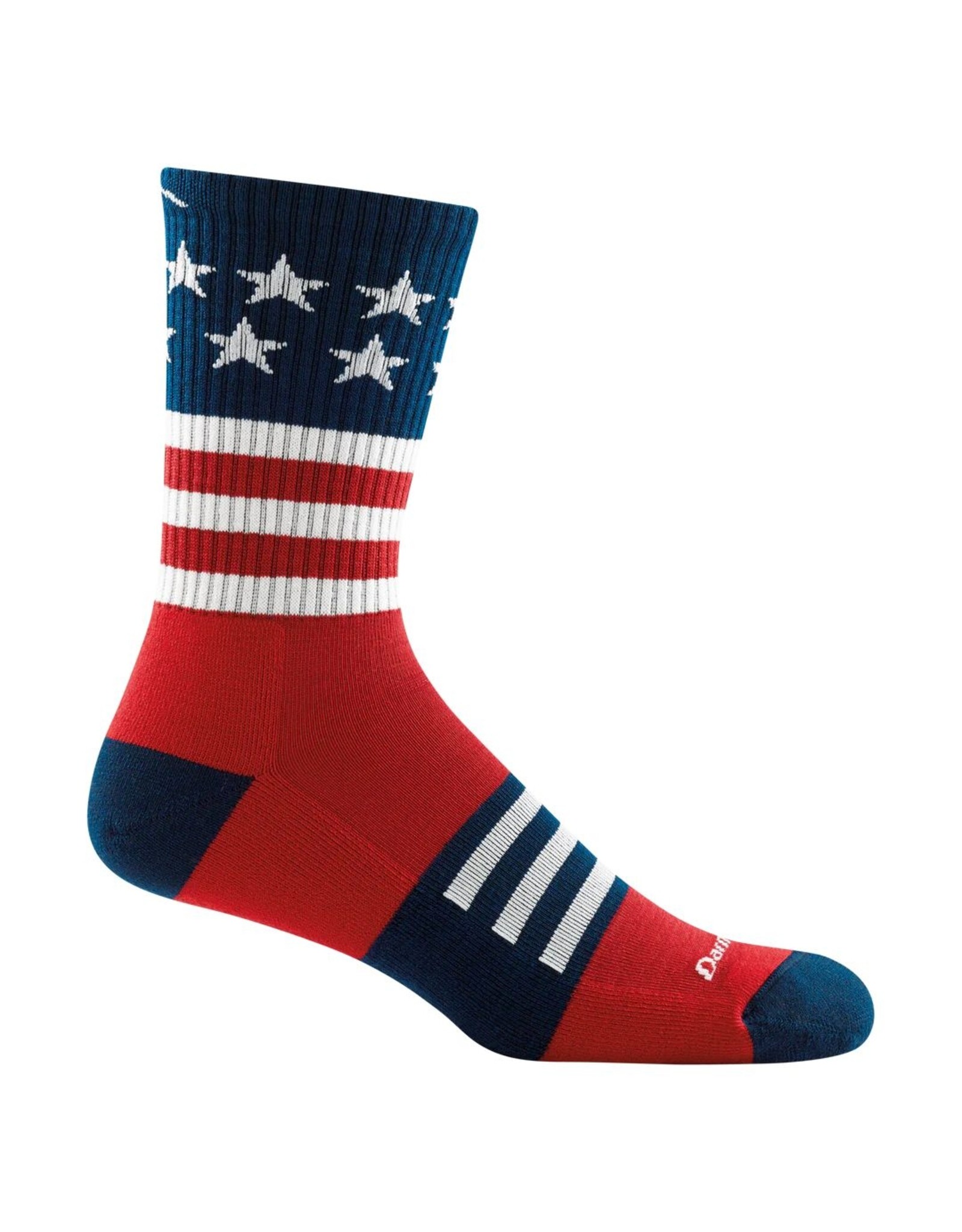 Darn Tough Captain Stripe Micro Crew Lightweight with Cushion - Stars and Stripes