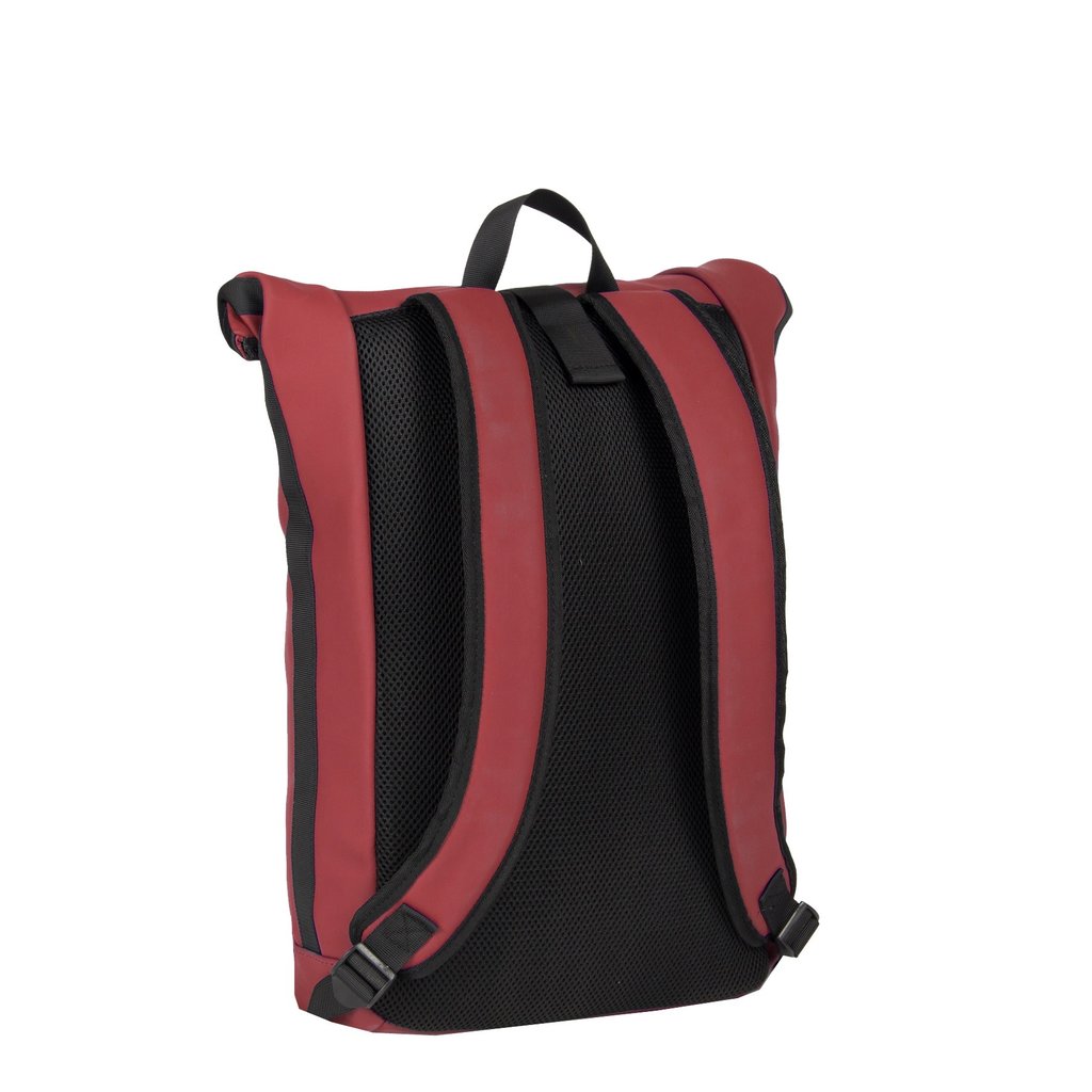 New Rebels Mart New York Burgundy 19L Rucksack Rolltop Wasserabweisend Laptop 15.6