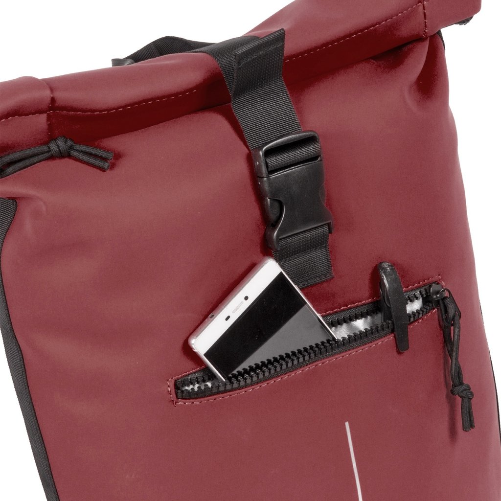 New Rebels New Rebels Mart New York Burgundy 21L Rugtas Rolltop Waterafstotend Laptop 15.6"