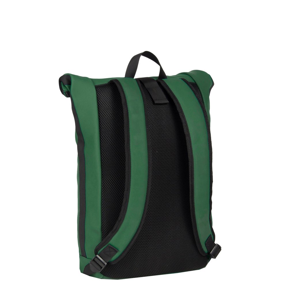 New Rebels New Rebels Mart New York Dark Green 21L Backpack Rolltop Water Repellent Laptop 15.6"
