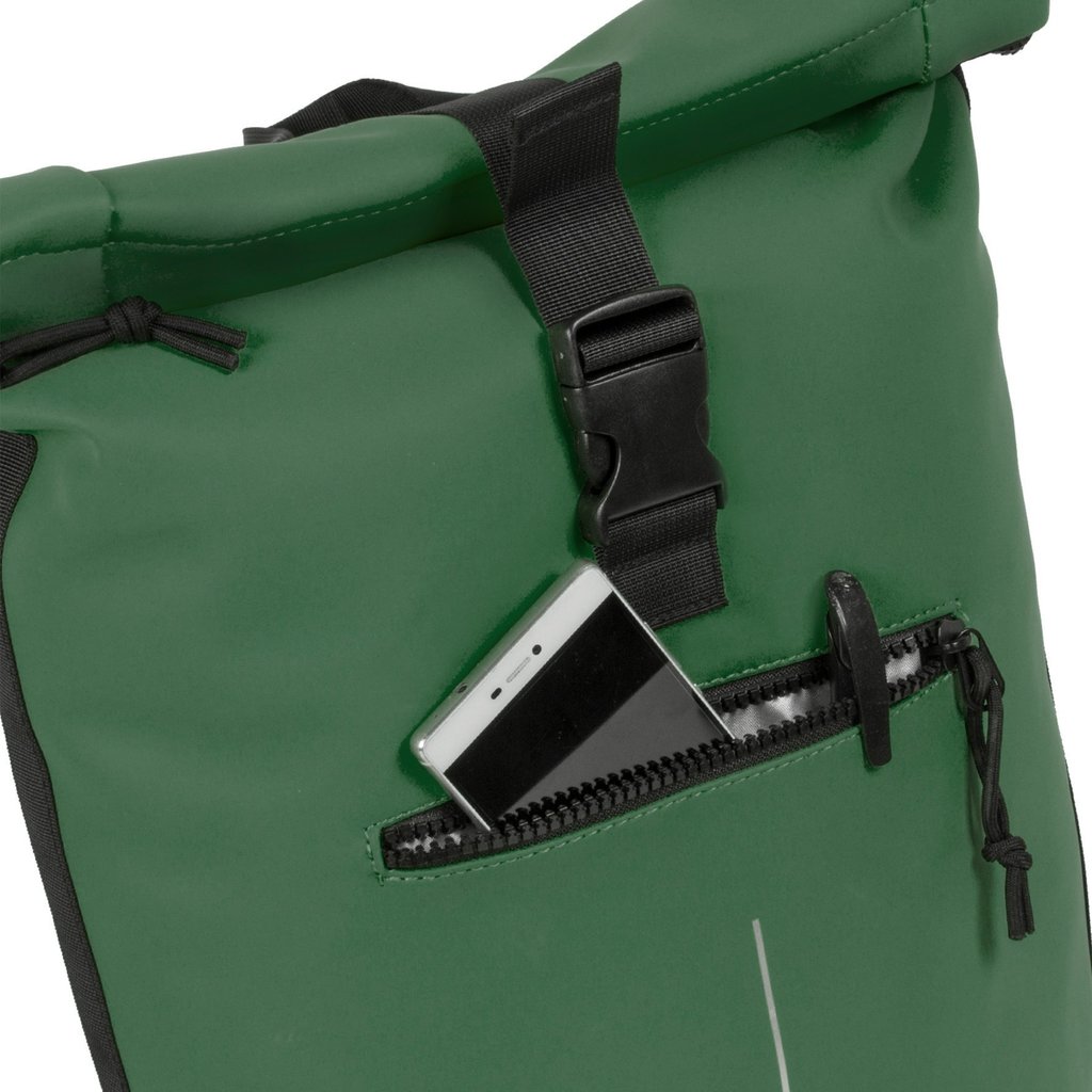 New Rebels New Rebels Mart New York Dark Green 21L Backpack Rolltop Water Repellent Laptop 15.6"