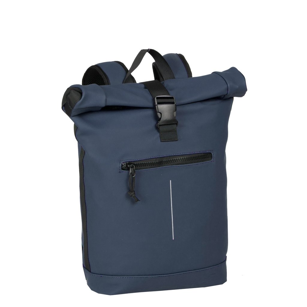 New Rebels Mart New York Marineblau 19L Rucksack Rolltop Wasserabweisend Laptop 15.6