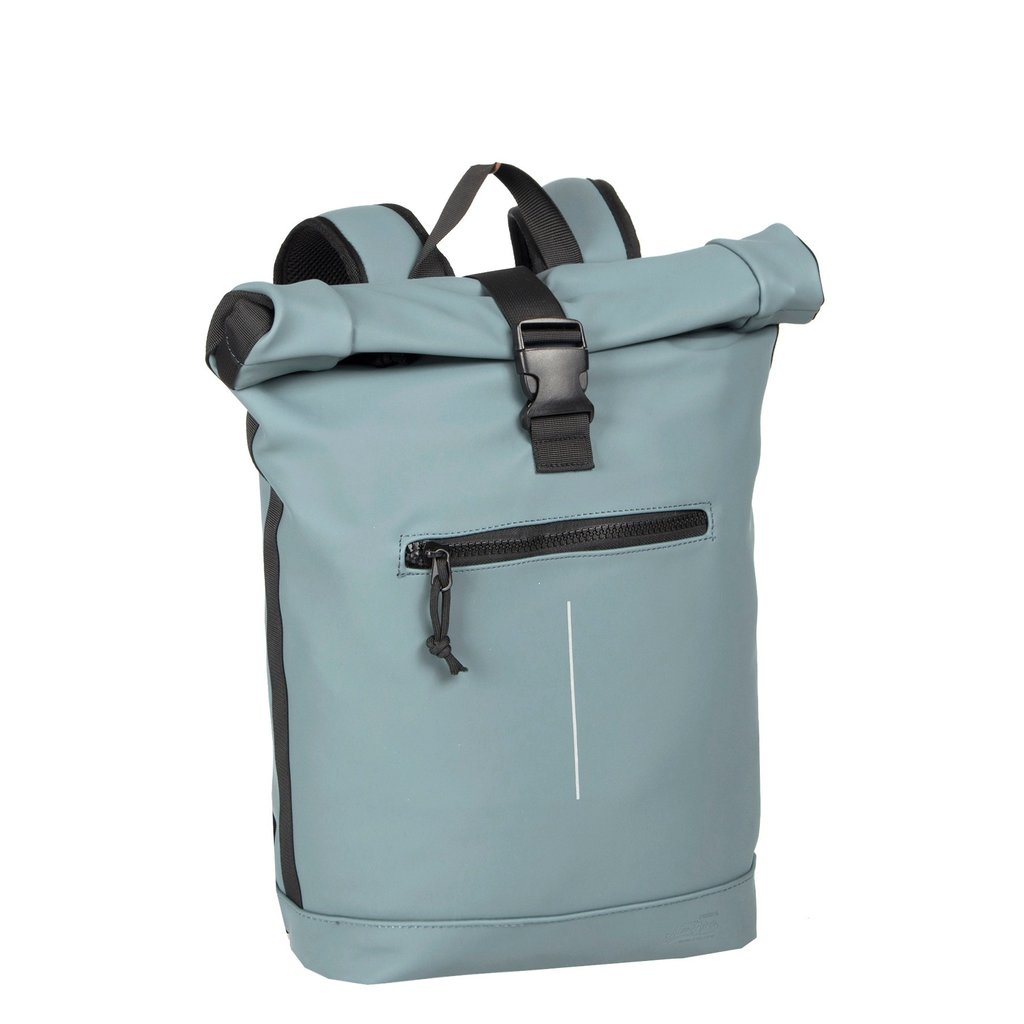 New Rebels Mart New York Soft Blue 19L Backpack Rolltop Water Repellent Laptop 15.6