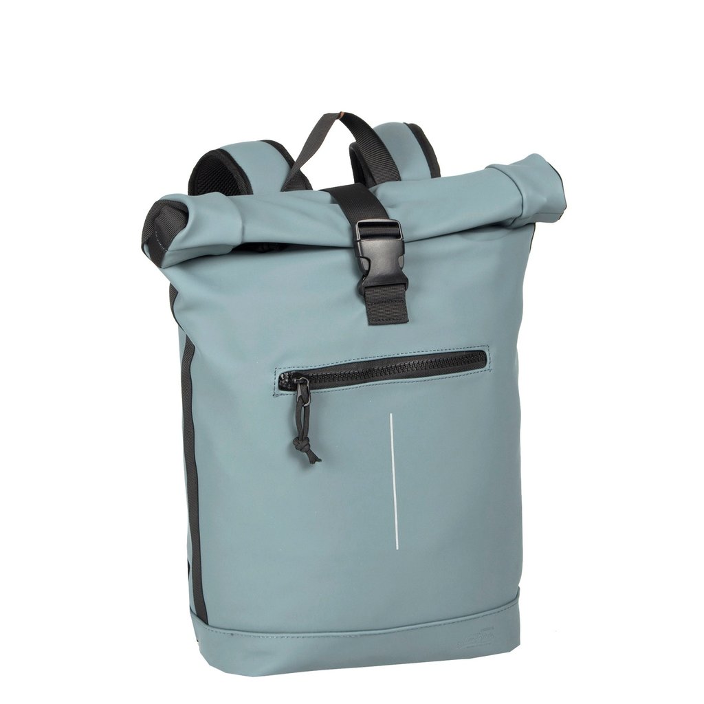 New Rebels New Rebels Mart New York Soft Blau 21L Rucksack Rolltop Wasserabweisend Laptop 15.6"