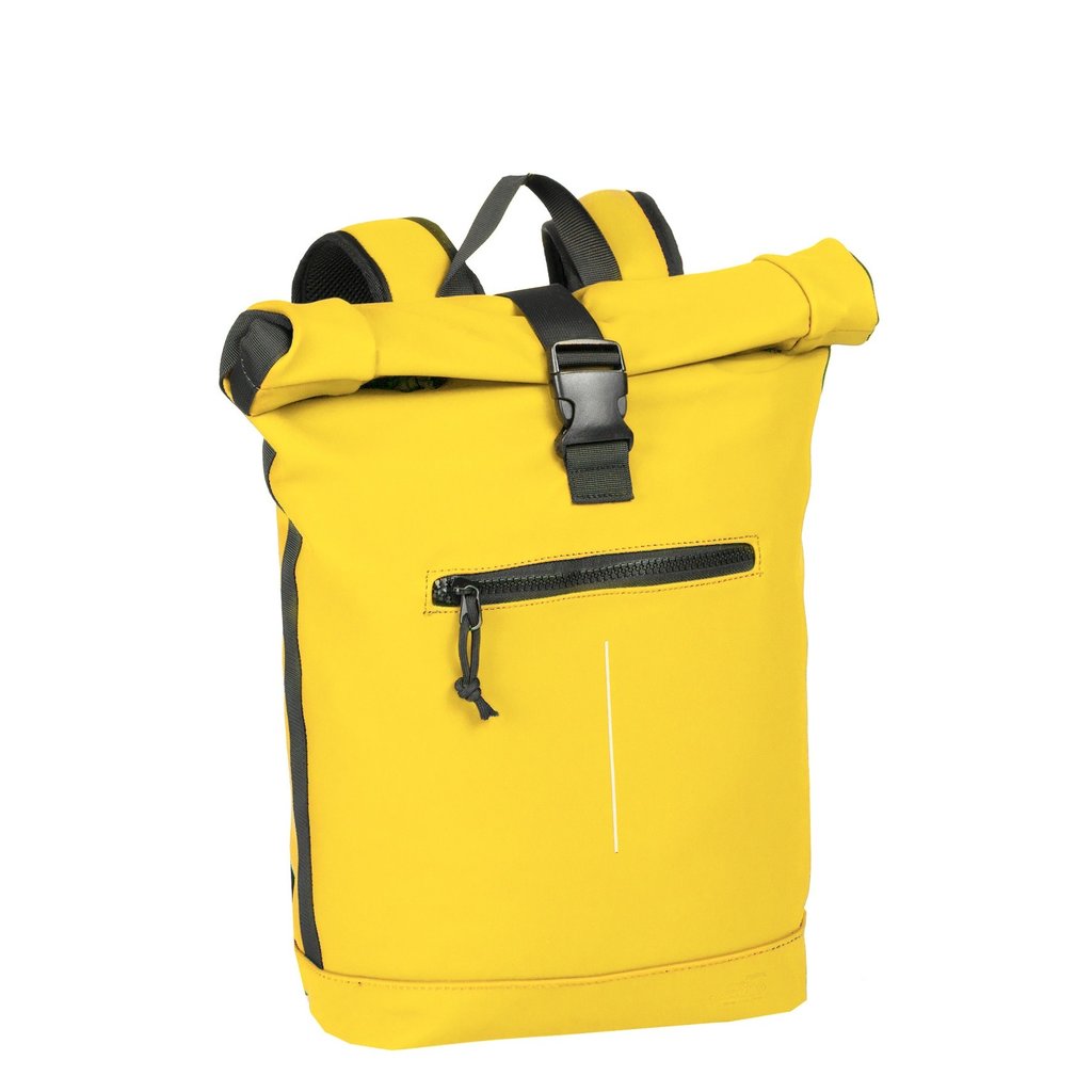 New Rebels New Rebels Mart New York Geel 21L Rugtas Rolltop Waterafstotend Laptop 15.6"