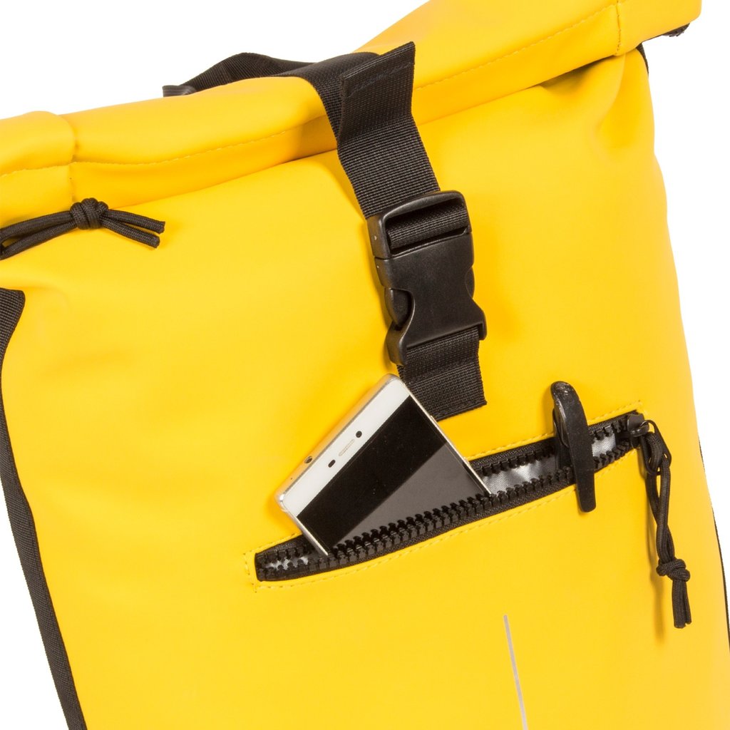 New Rebels New Rebels Mart New York Geel 21L Rugtas Rolltop Waterafstotend Laptop 15.6"
