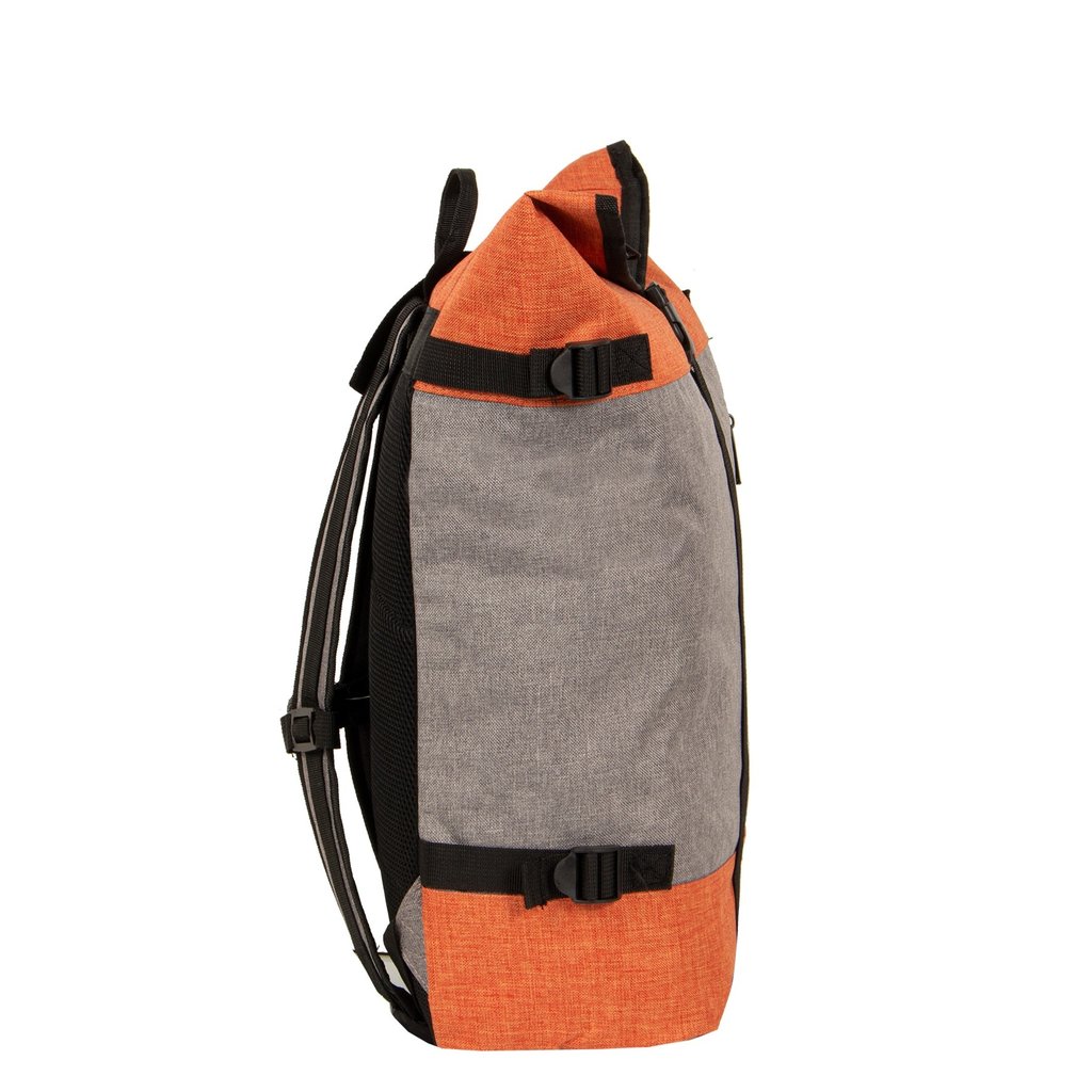 New Rebels ® Creek Roll Top Rucksack Anthrazit/Orange VII