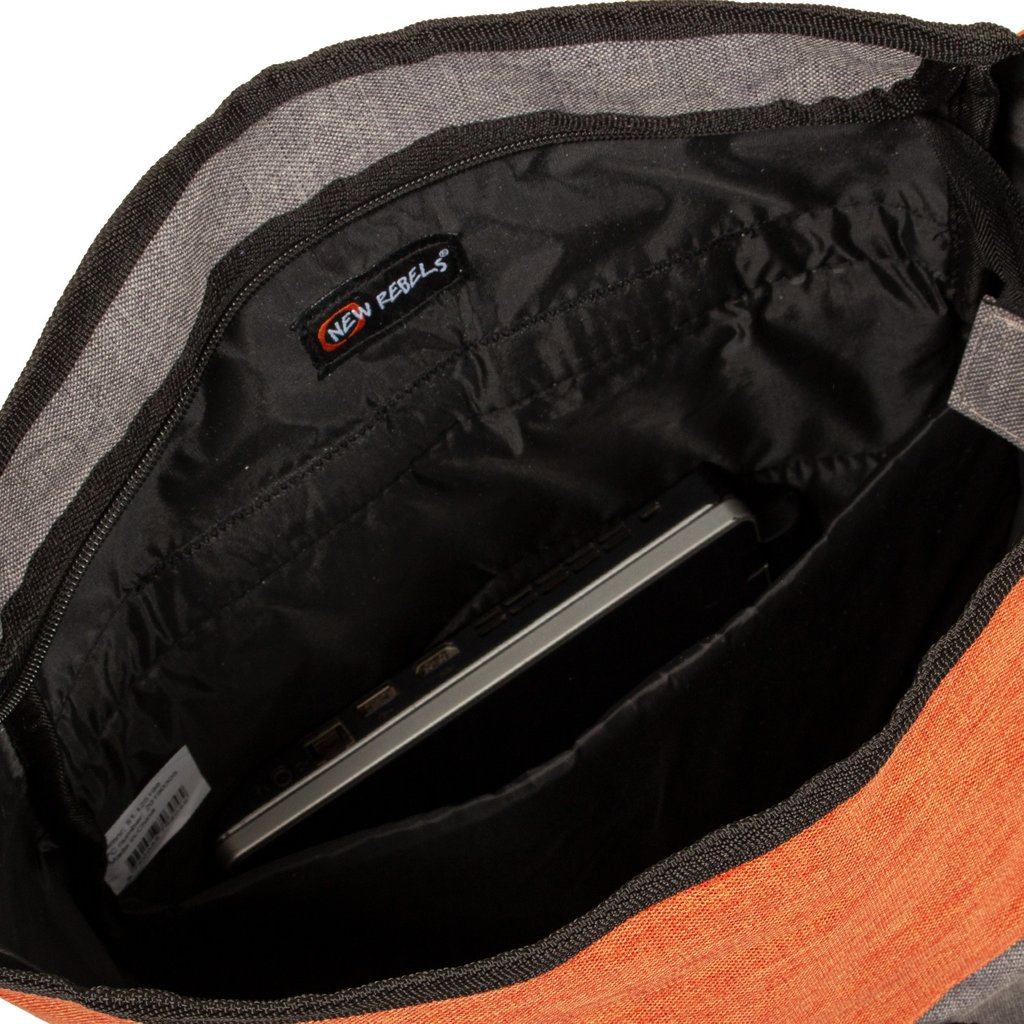 New Rebels New Rebels ® Creek Roll Top Rucksack Anthrazit/Orange VII