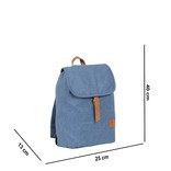 New Rebels ® Heaven Small Mit Überschlag Rucksack Soft Blau XIX | Rucksack