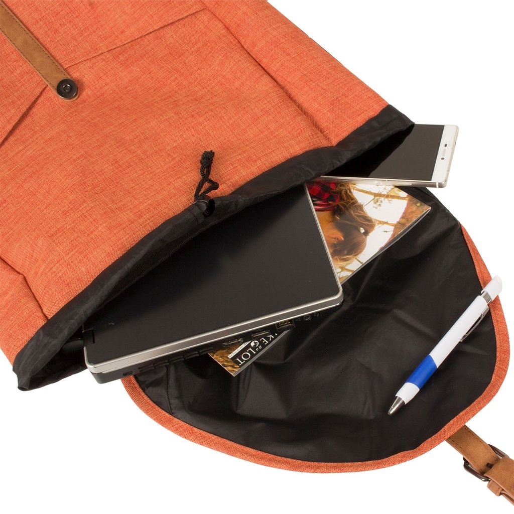 New Rebels® Creek Big Laptop Backpack Dark Orange V | Rugtas | Rugzak