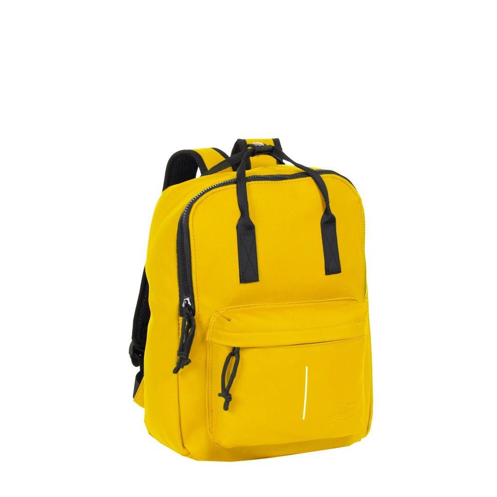 red blue yellow backpack