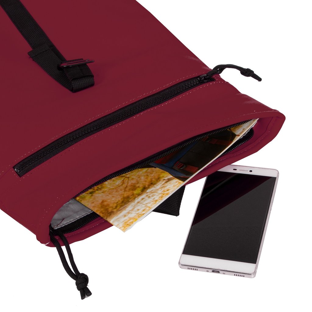 New Rebels New Rebels Mart Los Angeles Burgundy 7L Rolltop Backpack Water Repellent