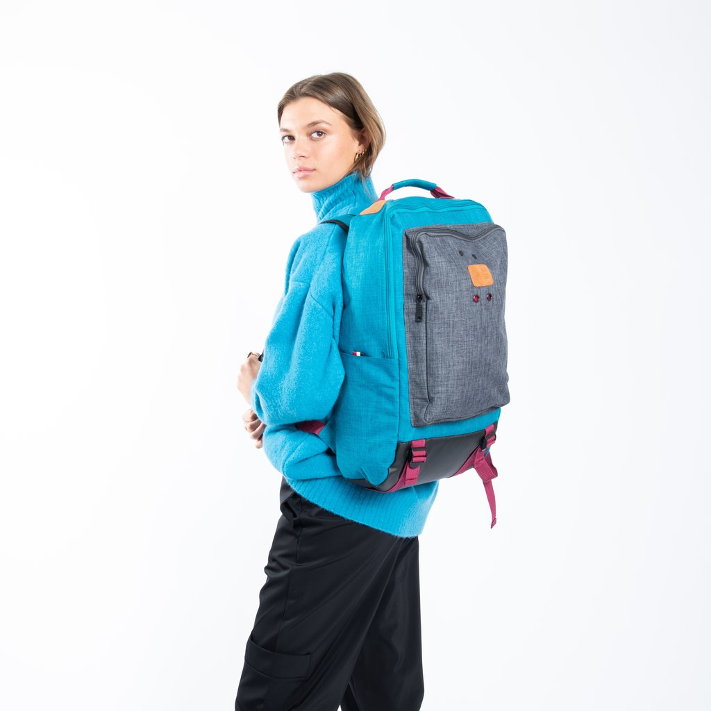 New Rebels ® Wodz - Big Backpack - Grey/Navy  II - Backpack