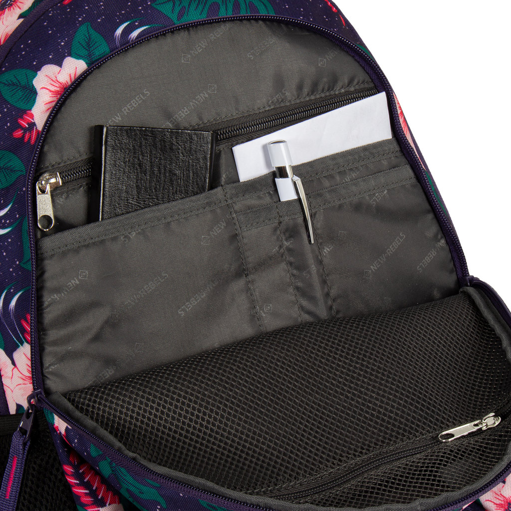 New Rebels New Rebels ® BTS 4 school bag with laptop compartment flower print