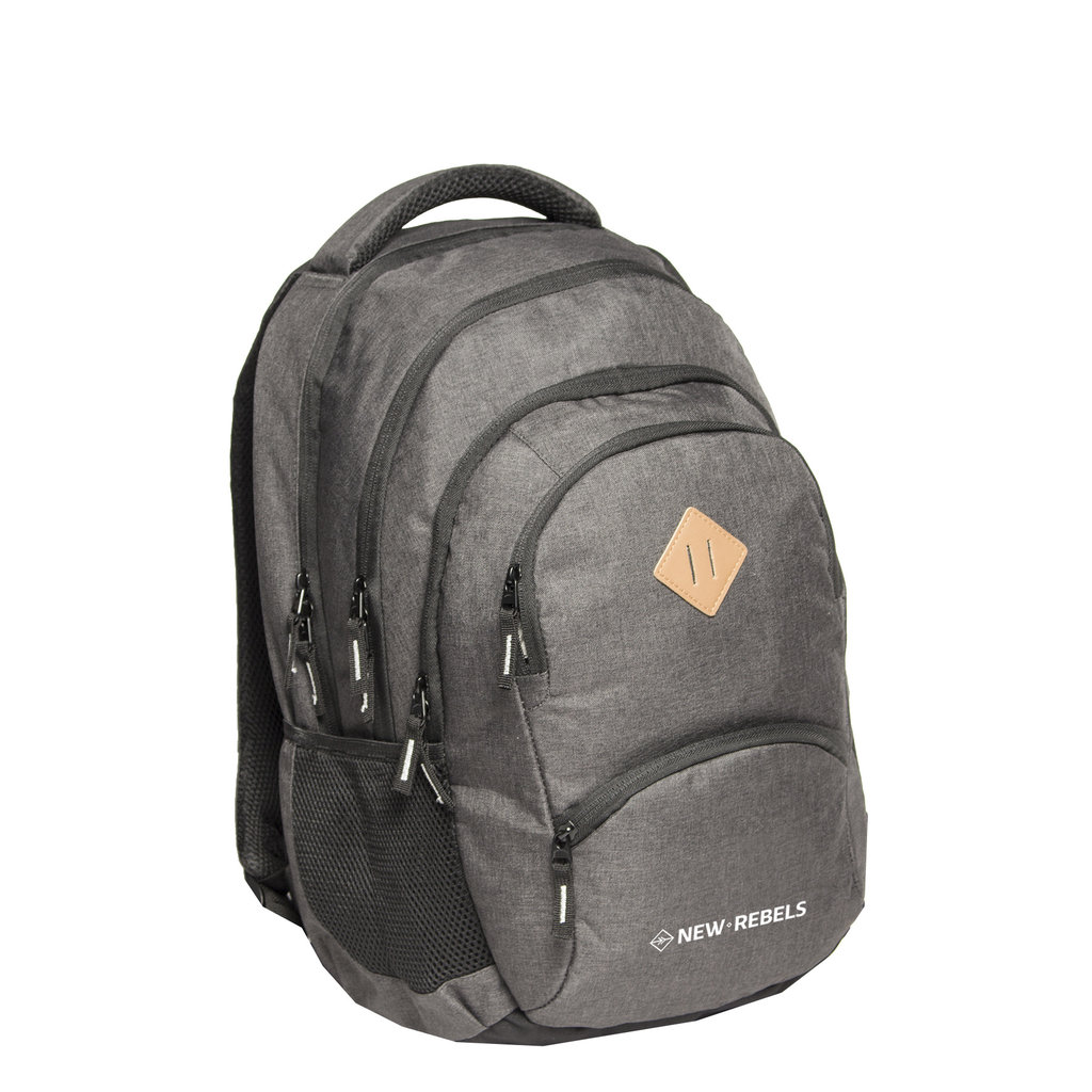 New-Rebels® BTS 4 schoolbag with laptop compartment black