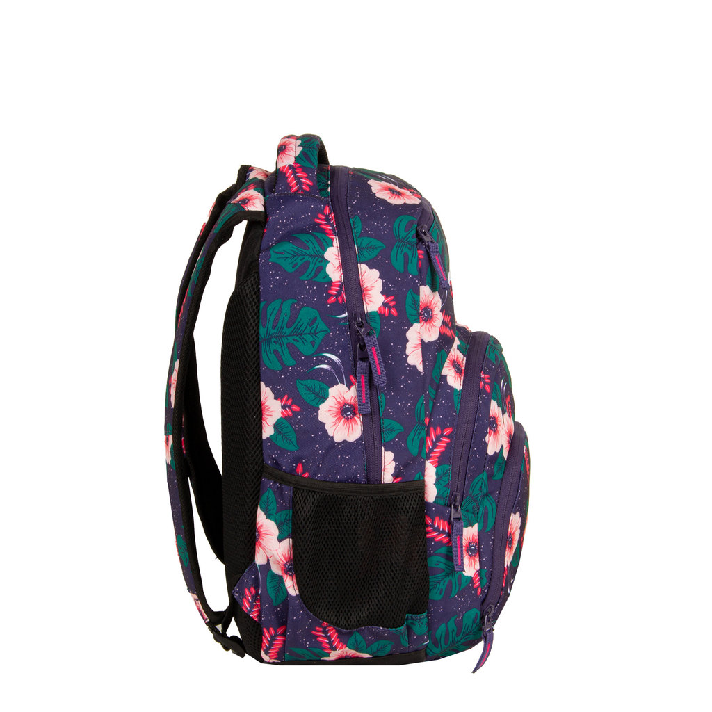 New Rebels ® BTS 3 schoolbag with laptop compartment flower print