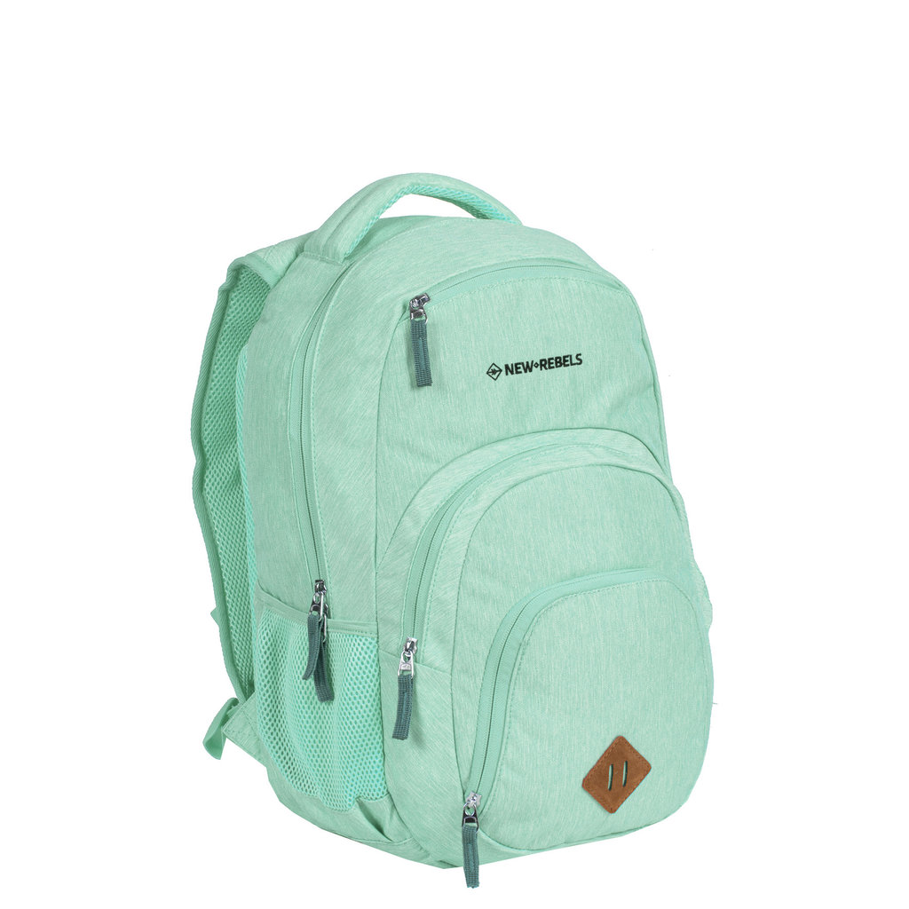 New Rebels New Rebels ® BTS 3 - Laptoptas - Schooltas - Rugzak - Soft Mint