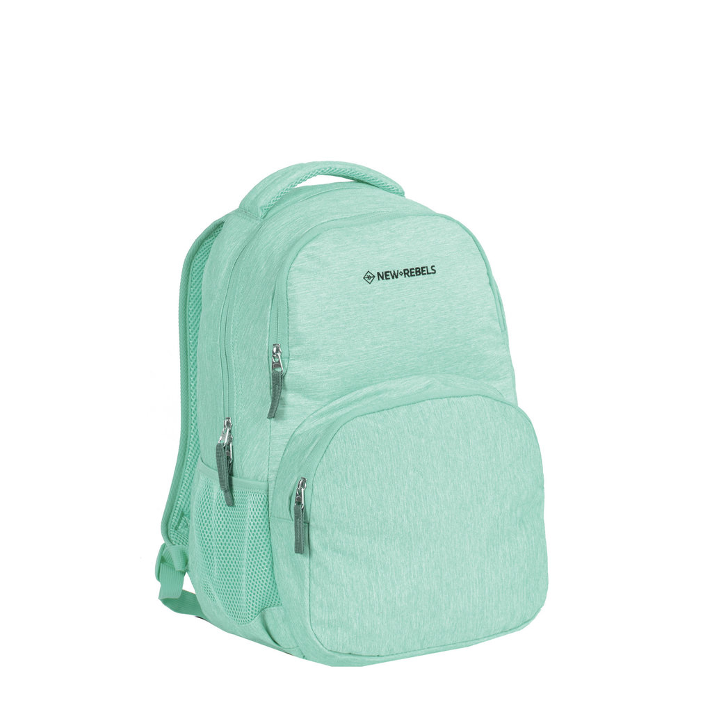 New Rebels New Rebels ® BTS 2 - Laptoptas - Schooltas - 15 inch - Rugzak - Soft Mint