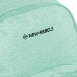 New-Rebels® BTS 2 - Laptoptas - Schooltas - 15 inch - Rugzak - Soft Mint
