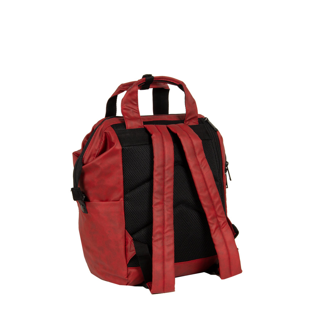New Rebels® Waxed red shopper backpack
