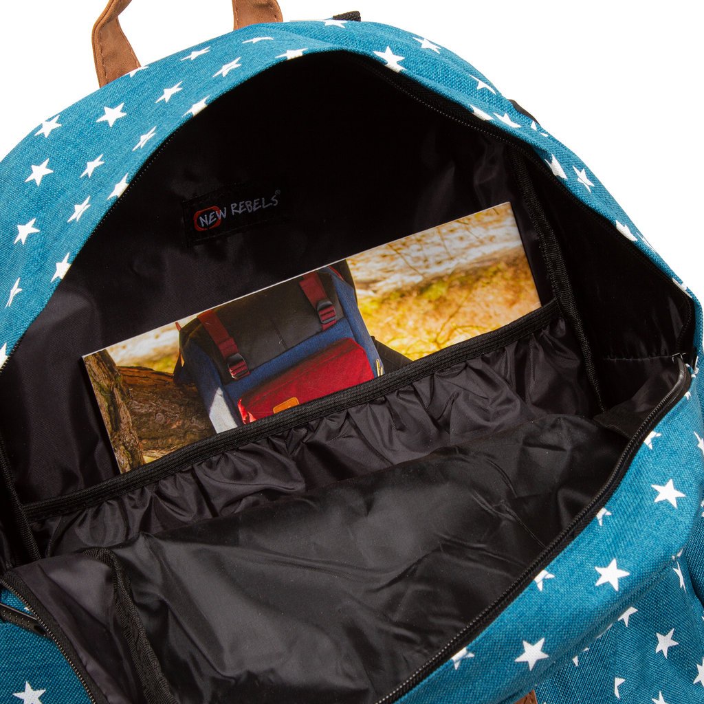 New Rebels® Star Range - Backpack - Stars - Blue - 31x17x43cm