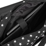 New Rebels ® Star26 - Medium Shoulderbag  A5 - Crossbodybag met flap - Black with stars