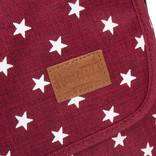 New Rebels ®  Star26 - Medium Shoulderbag  A4 - Crossbodybag met flap - with stars - Burgundy