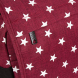 New Rebels ®  Star26 - Medium A4 Umhängetasche Mit Überschlag - Mit Stars - Burgundy