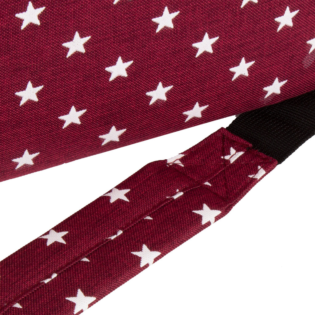 New Rebels ®  Star26 - Medium A4 Umhängetasche Mit Überschlag - Mit Stars - Burgundy