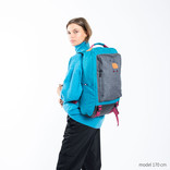 New-Rebels ® Wodz - Big Backpack - Petrol/Grey  II - 27x20x47cm - Rugtas - Rugzak