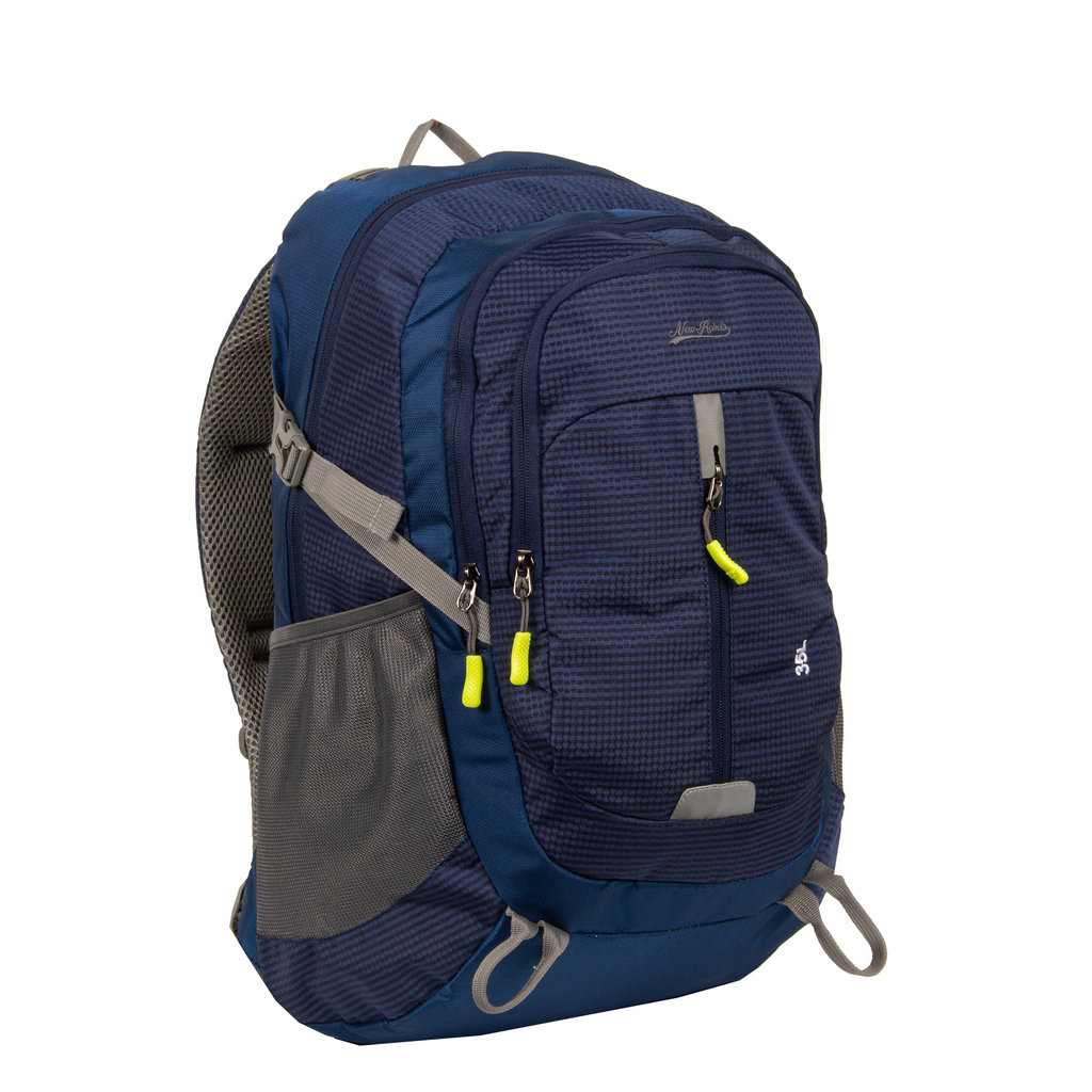 New Rebels ® Kinley - Rugtas - Schooltas - Vrijetijdstas - 35 Liter - Nylon - Navy Blauw