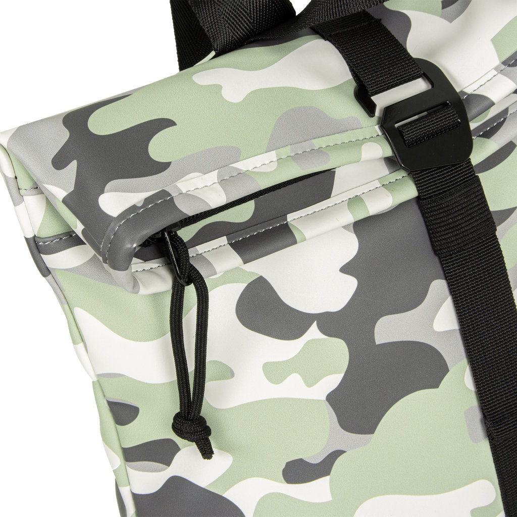 New Rebels New Rebels Mart Los Angeles Camouflage Mint 7L Rolltop Rucksack Wasserabweisend