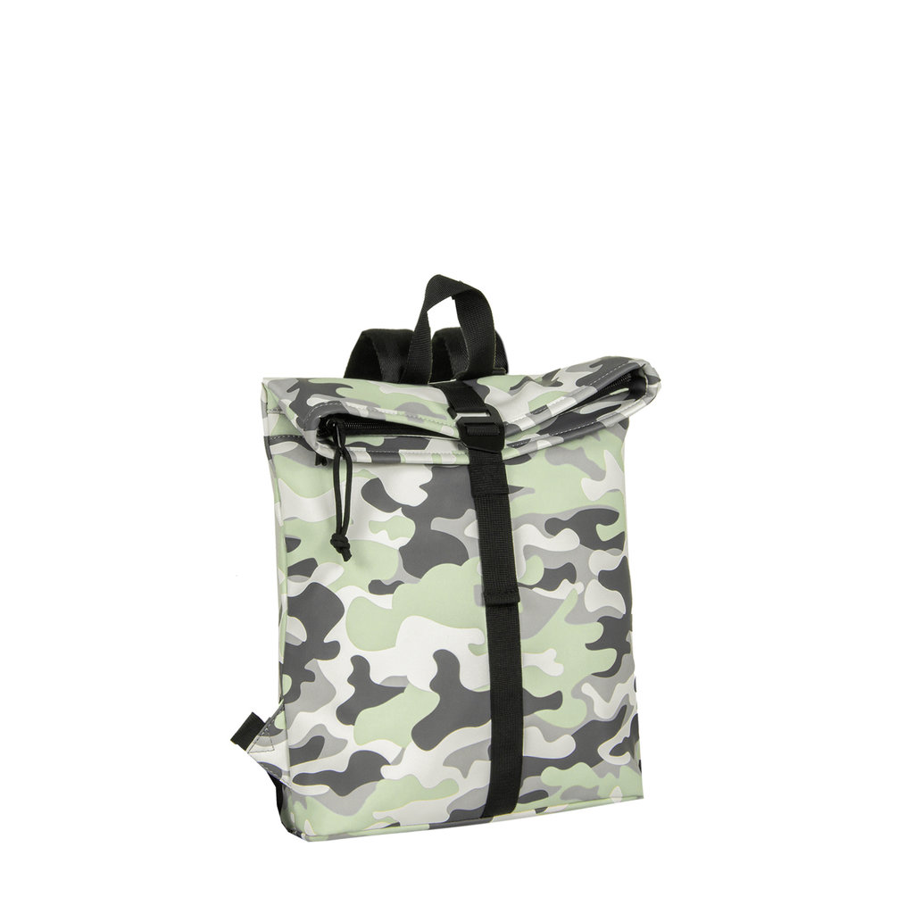 New Rebels New Rebels Mart Los Angeles Camouflage Mint 7L Rolltop Rucksack Wasserabweisend