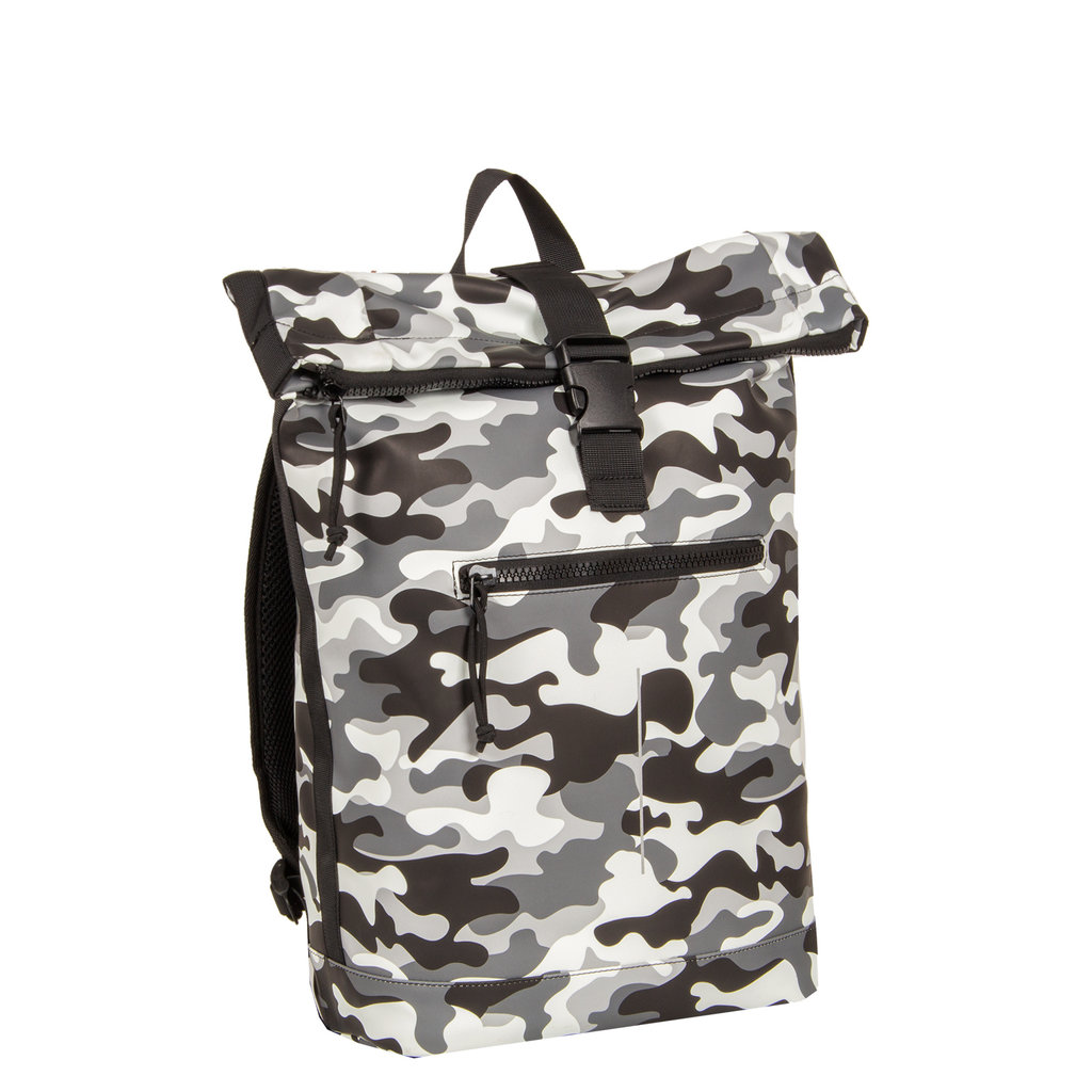 New Rebels New Rebels Mart New York Camouflage Army 21L Rugtas Rolltop Waterafstotend Laptop 15.6"