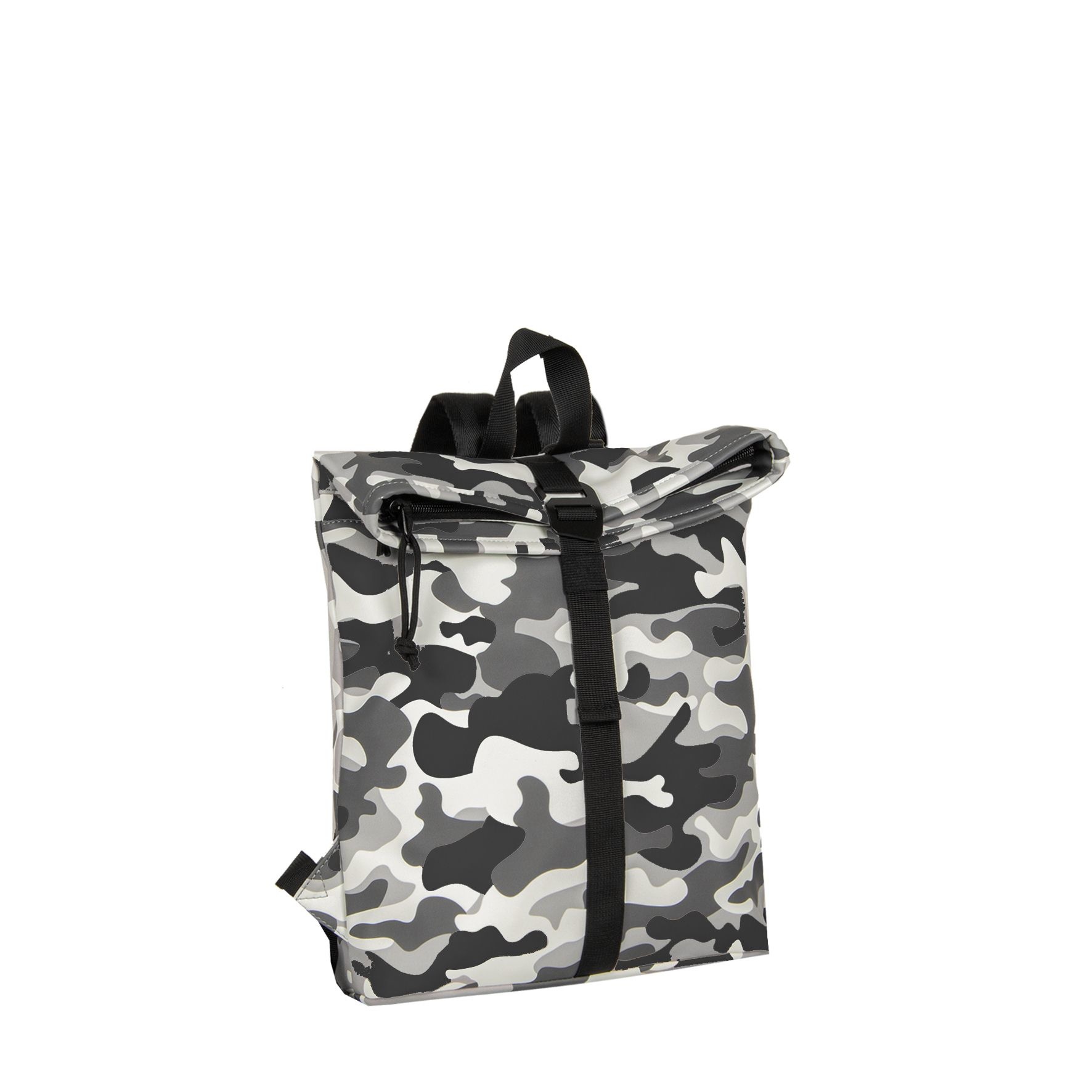 New Rebels New-Rebels® Mart - Roll-Top - Backpack - Waterafstotend - Camouflage Army Dark - Small II - 27x8x33cm - Rugtas - Rugzak