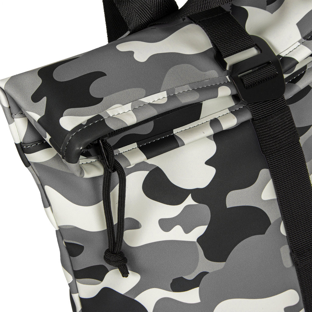 New-Rebels® Mart - Roll-Top - Backpack - Camouflage Army Dark - Small II - 27x8x33cm - Rucksack