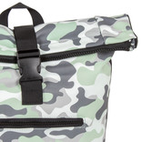 New-Rebels® Mart - Roll-Top - Backpack - Waterafstotend  - Camouflage Mint - Large II - 30x12x43cm - Rugtas - Rugzak