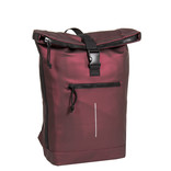 New Rebels Mart New York Metallic Burgundy 19L Backpack Rolltop Water Repellent Laptop 15.6