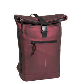 New Rebels New Rebels Mart New York Metallic Burgundy 21L Rucksack Rolltop Wasserabweisend Laptop 15.6"