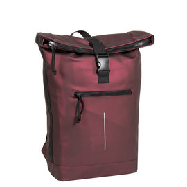 New Rebels Mart New York Metallic Burgundy 21L Rucksack Rolltop Wasserabweisend Laptop 15.6"