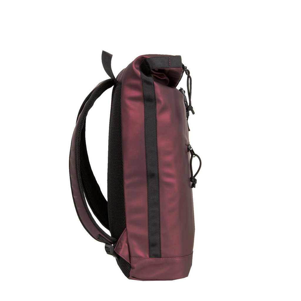 New Rebels Mart New York Metallic Burgundy 19L Backpack Rolltop Water Repellent Laptop 15.6