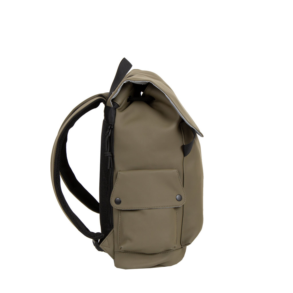New Rebels New Rebels ® Mart - PU - Laptop - Backpack - Water-resistant - Olive