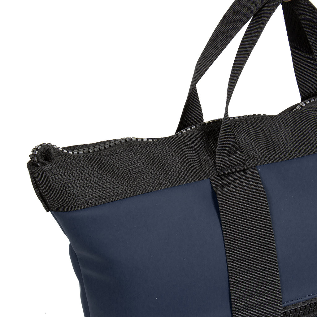 New Rebels ® Mart - Top Zip - Waterafstotend -  Rugtas - Laptoptas 13,3 Inch. - Shopper - Navy Blauw