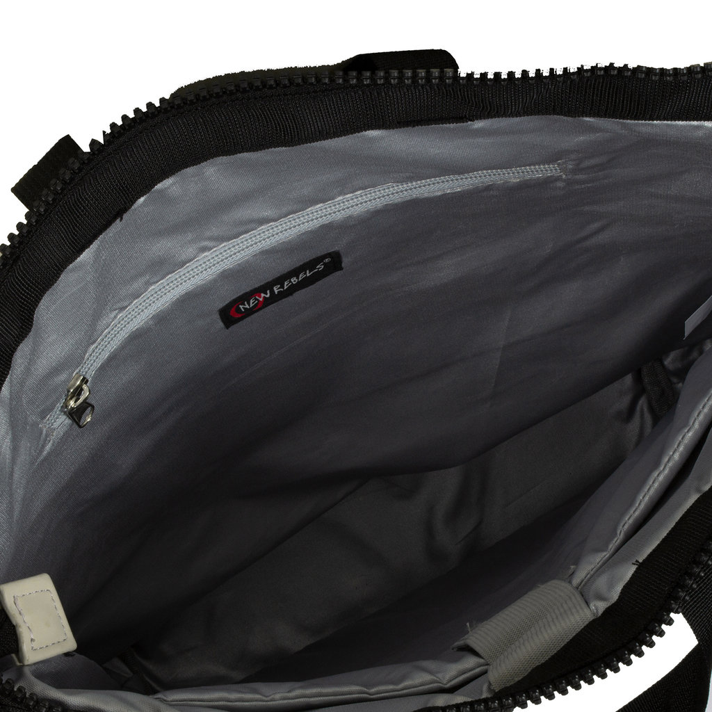 New Rebels New Rebels ® Mart - Top Zip - Waterafstotend -  Rugtas - Laptoptas 13,3 Inch. - Shopper - Wit