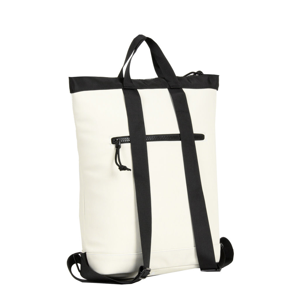 New Rebels® Mart - Top Zip - Water-resistant -  Backpack - Laptop bag 13,3 Inch. - Shopper - 30x15x44cm - White