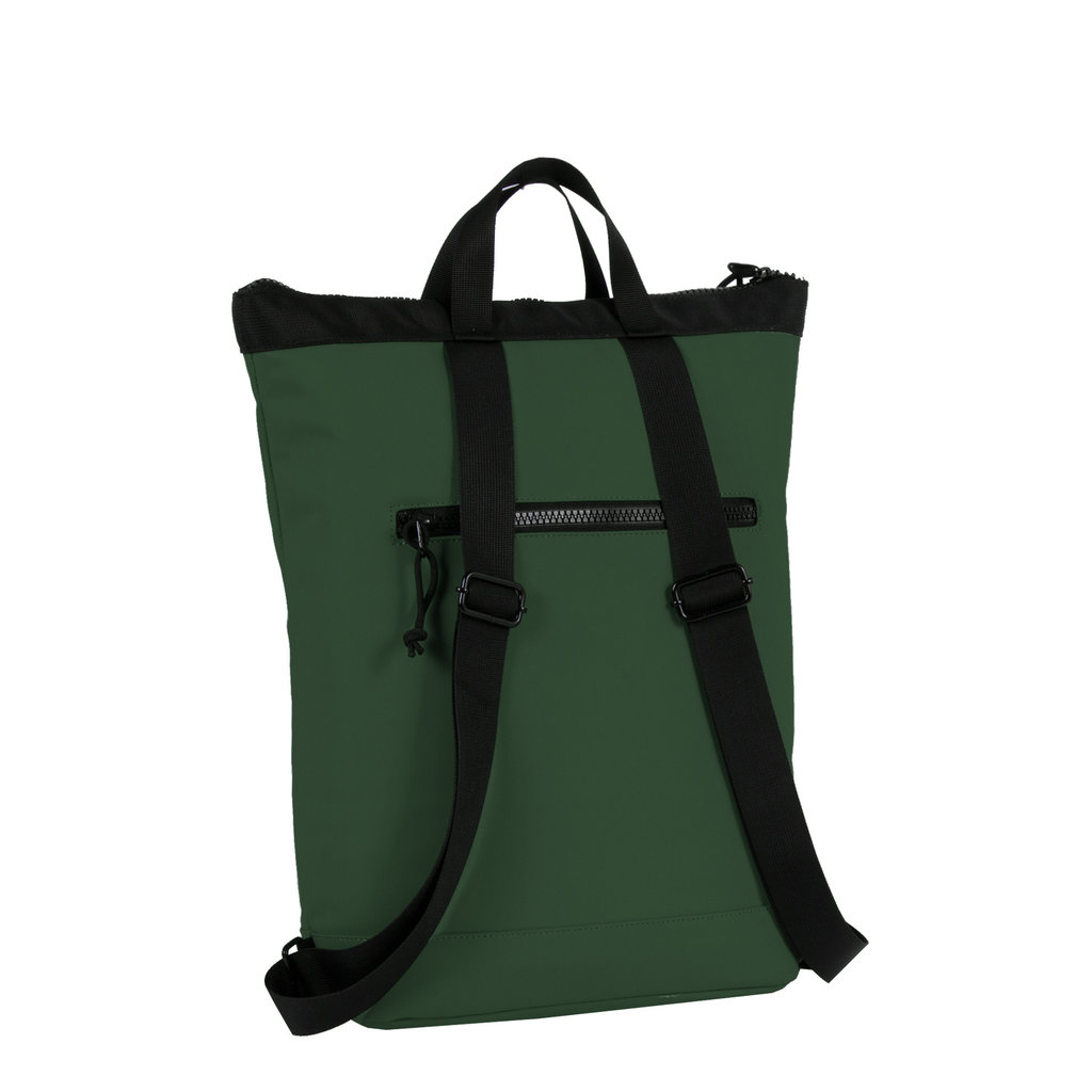 New Rebels® Mart - Top Zip - Water-resistant -  Backpack - Laptop bag 13,3 Inch. - Shopper - 30x15x44cm - Dark Green